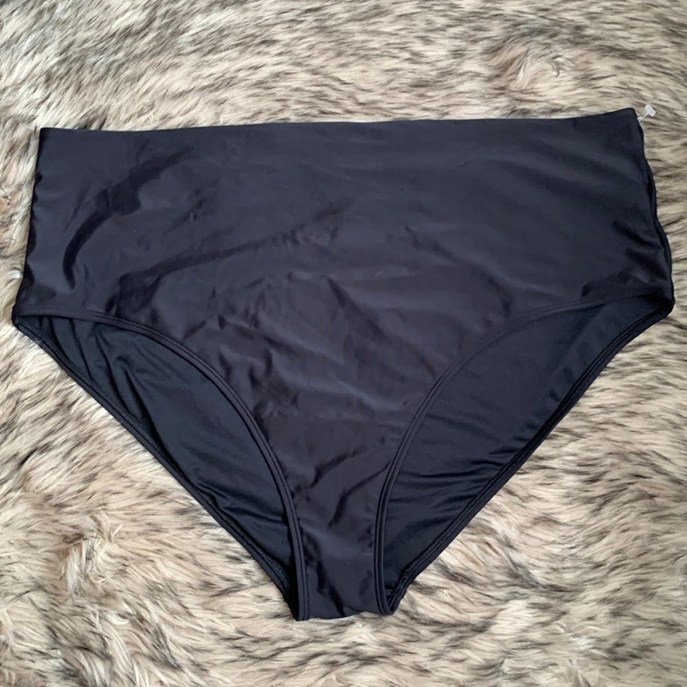 Old Navy Plus Swimwear Swim Bikini Bottoms 3X Black